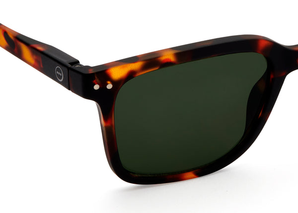 SUN LETMESEE #L Tortoise Green Lenses