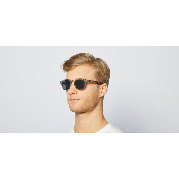 SUN LETMESEE #C Blue Tortoise Soft Grey Lenses