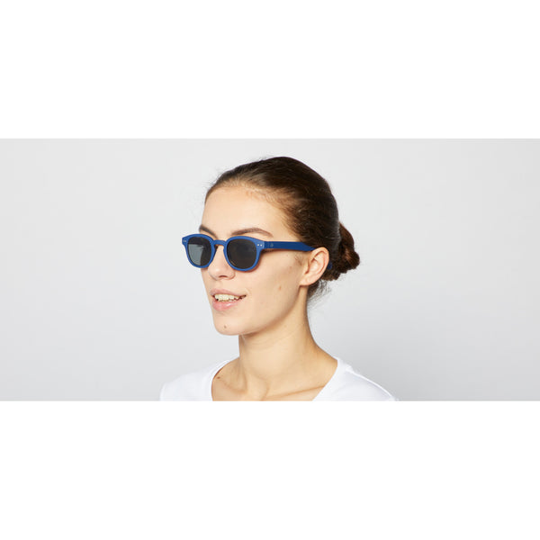 SUN LETMESEE #C Navy Blue Soft Grey Lenses