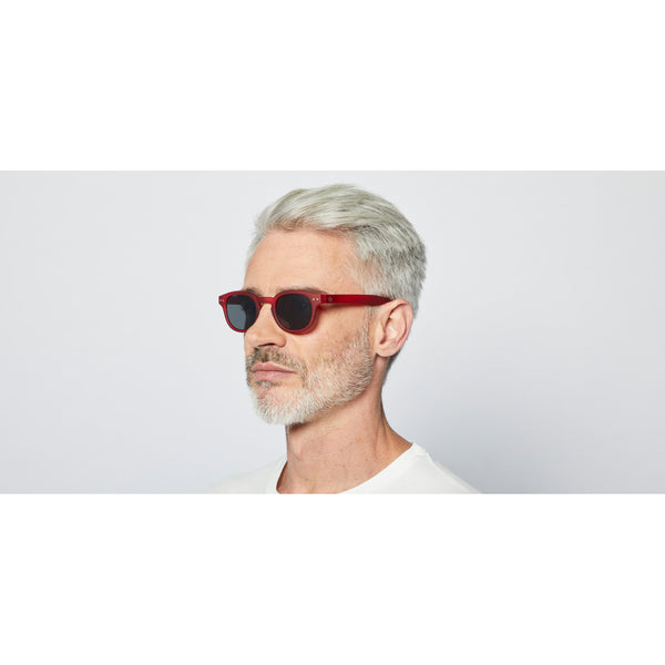 SUN LETMESEE #C Red Crystal Soft Grey Lenses