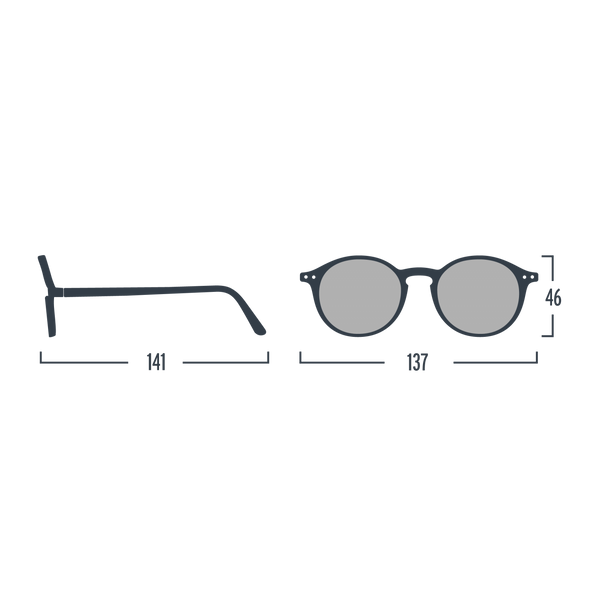 SUN LETMESEE #D Navy Blue Soft Grey Lenses
