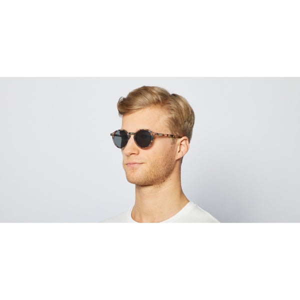 SUN LETMESEE #D Blue Tortoise Soft Grey Lenses