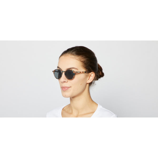 SUN LETMESEE #D Blue Tortoise Soft Grey Lenses