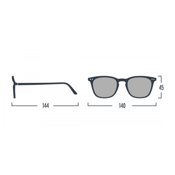 SUN LETMESEE #E Blue Tortoise Soft Grey Lenses