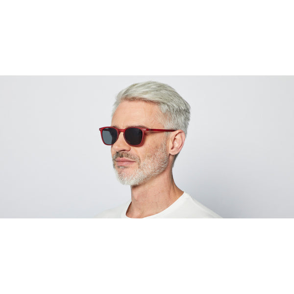 SUN LETMESEE #E Red Crystal Soft Grey Lenses